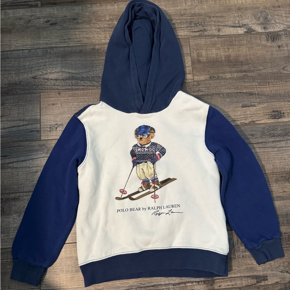 Polo by Ralph Lauren Blue and White Hoodie